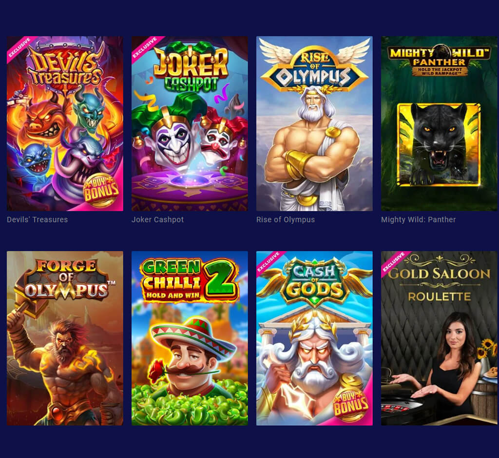 Frumzi slots on desktop