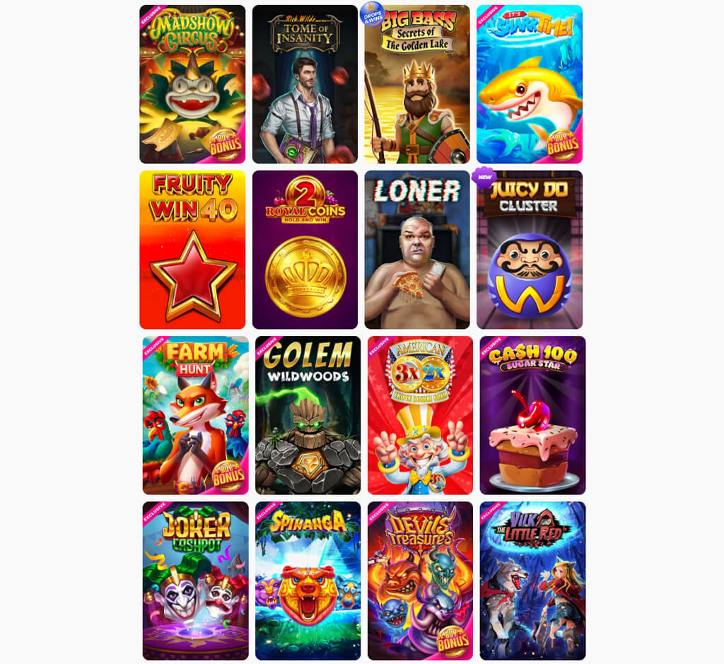 Posido popular games on desktop