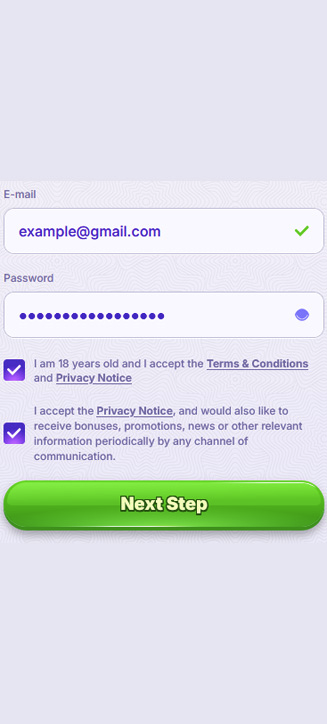 RoboCat registration process on mobile